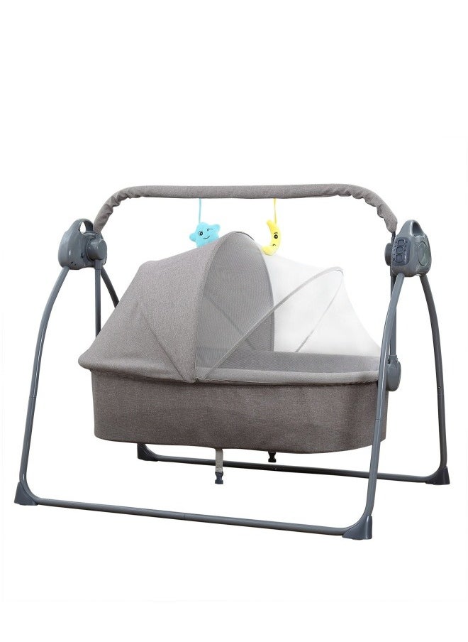 Baby Bouncer Baby Electric Crib Cradle Rocking Chair Children's Furniture For Sleeping Removable Seat Adjustable Canopy Rocker Bassinet Napper With Adjustable Speed, Bluetooth Music, Pillow and Pad - pzsku/Z7F5C31DFB9FCE3767477Z/45/_/1704120333/1a012bbe-52d0-4fac-adf2-a3404eb106a1