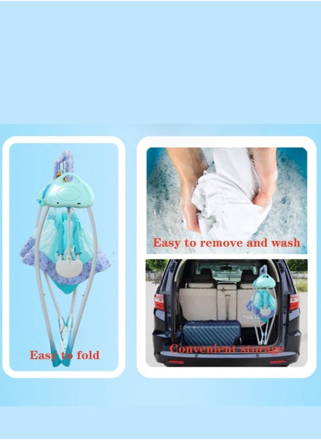 Baby Bouncer Baby Electric Crib Cradle Rocking Chair Children's Furniture For Sleeping Removable Seat Adjustable Canopy Rocker Bassinet Napper With Adjustable Speed, Bluetooth Music, Pillow and Pad - pzsku/Z7F5C31DFB9FCE3767477Z/45/_/1704123191/a17e085e-11c6-4eaf-b64d-edcbbc6c9f83