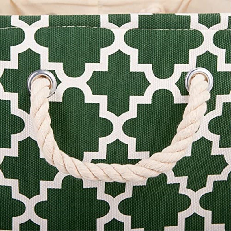ديزاين إمبورتس DII Polyester Bin Lattice Hunter Green Rectangle Small - Image 3