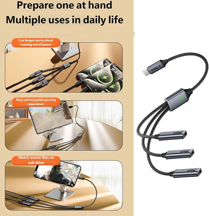 Plug and Play USB C Hub for Travel Office Use with Enhanced Convenience Portable USB Line - Image 2