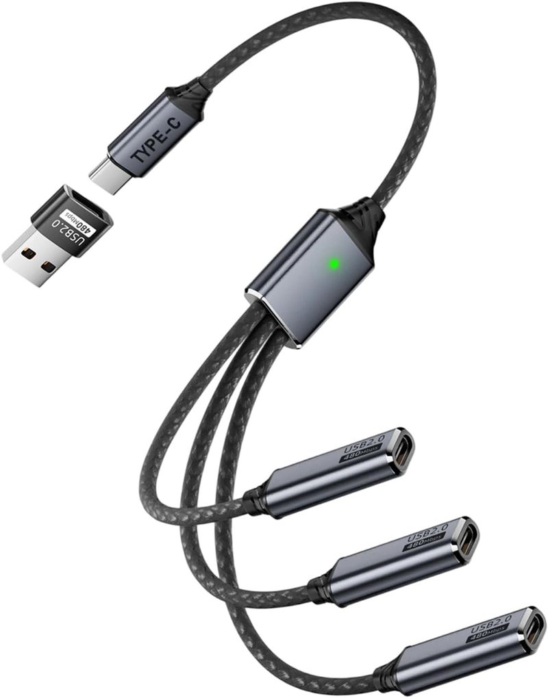 Plug and Play USB C Hub for Travel Office Use with Enhanced Convenience Portable USB Line - Image 1