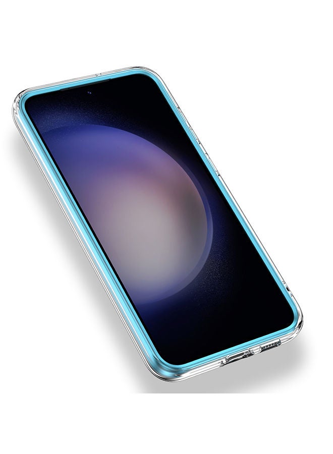 O Ozone Marble Bundle for Samsung Galaxy S23 Plus Case + Galaxy Buds Case Full-Body Smooth Gloss Finish Marble Shockproof Bumper Stylish Cover(Blue) - Image 4