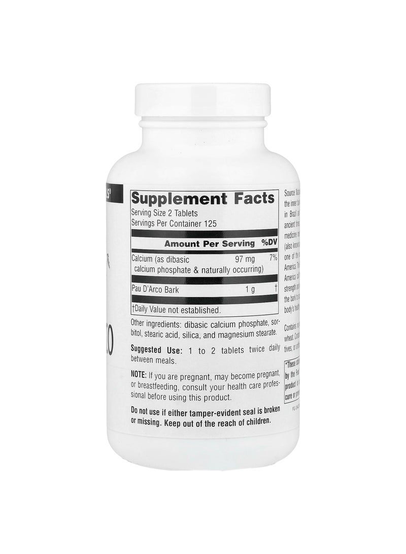Pau D'Arco, 500 mg, 250 Tablets