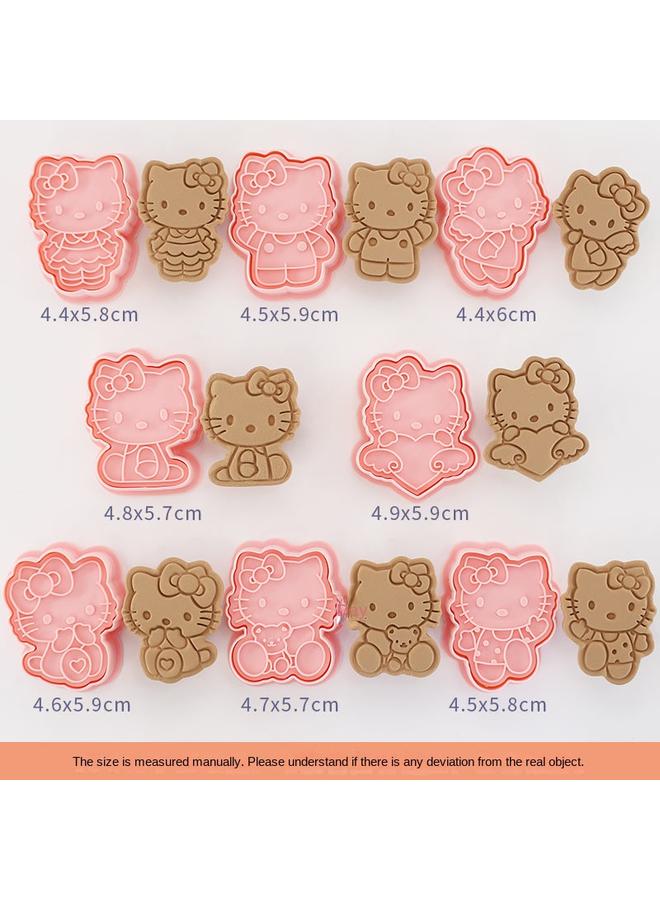 الأزرق جي دبليو قوالب بسكويت الكرتون المنزلية ثلاثية الأبعاد ضغط قوالب قطع البطيخ ثلاثية الأبعاد - Image 1