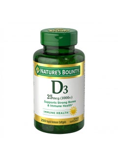 Vitamin D3 1000 IU, Immune Support, Helps Maintain Healthy Bones, 250 Rapid Release Softgels - pzsku/Z7F5C63A04288F50EE18BZ/45/_/1734423598/ec94d345-3cca-4a3b-953c-64c4d4dc7e71