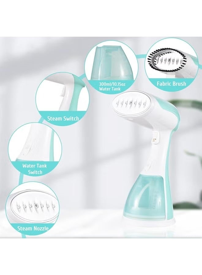 Garment Steamer Iron,High-Power Handheld Garment Steamer Clothes Steamer Portable Steam Iron 30s Fast Heat-up Ironing Wrinkle Remover -1500W 300ML