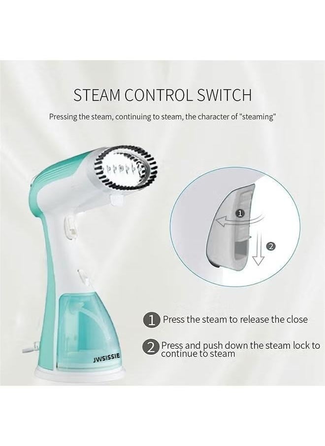 JWSISSIE Garment Steamer Iron,High-Power Handheld Garment Steamer Clothes Steamer Portable Steam Iron 30s Fast Heat-up Ironing Wrinkle Remover -1500W 300ML  - Image 4