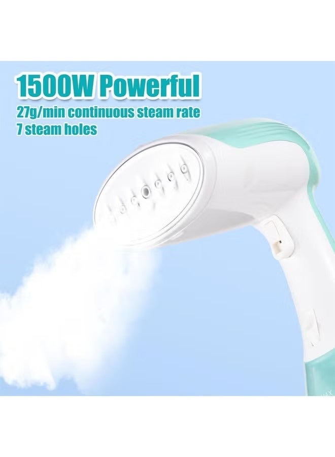 Garment Steamer Iron,High-Power Handheld Garment Steamer Clothes Steamer Portable Steam Iron 30s Fast Heat-up Ironing Wrinkle Remover -1500W 300ML