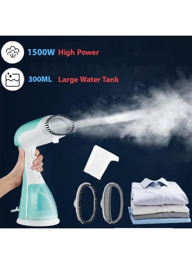 JWSISSIE Garment Steamer Iron,High-Power Handheld Garment Steamer Clothes Steamer Portable Steam Iron 30s Fast Heat-up Ironing Wrinkle Remover -1500W 300ML  - Image 2