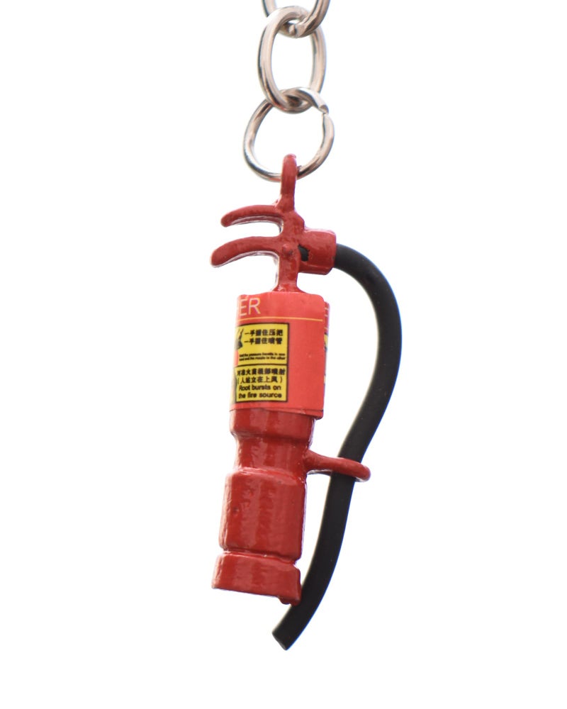 Generic. Fire extinguisher tube key chain medallion - Red - Image 2