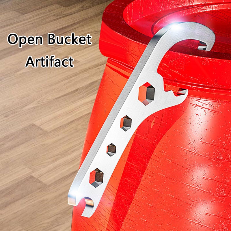 Heavy Duty Metal Can Opener With Wrench Function Portable Lid Lifter Tool - Image 5