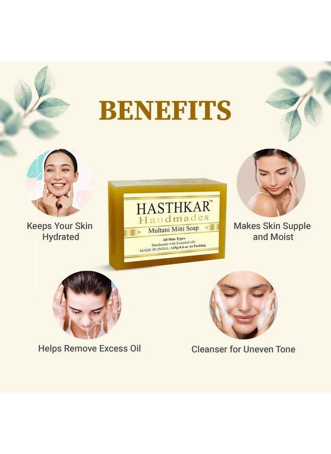 byPurenaturals Hasthkar Natural Herbal Handmade Multani Mitti Organic Soap With Essential Oils For All Skin Types For Men And Women For Whole Body Acneprone Skin (125 Grams)  - Image 5