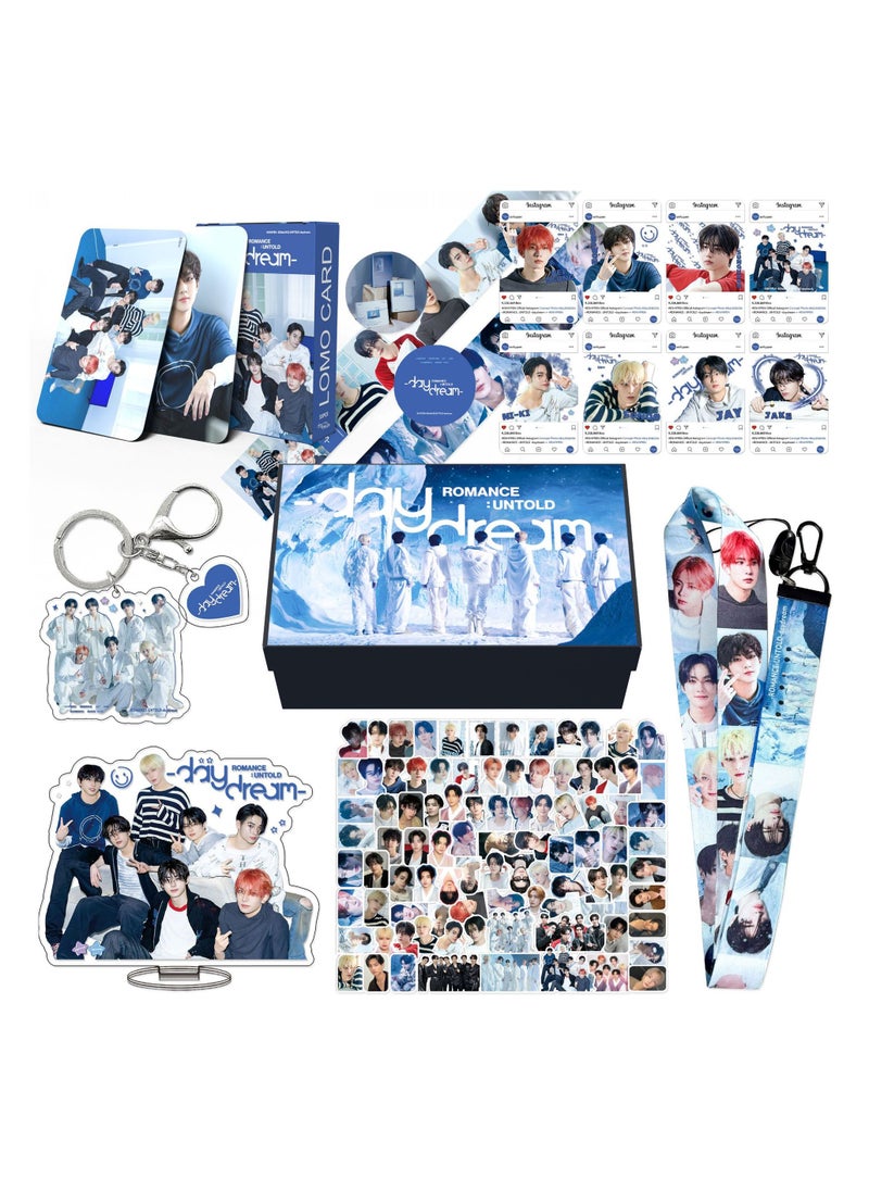 EHOME ENHYPEN Album Daydream Gift Box With Lomo Cards, Acrylic Stand, Hand Account Tape, Keychain, Lanyard, Stickers, Photo Card  - Image 1