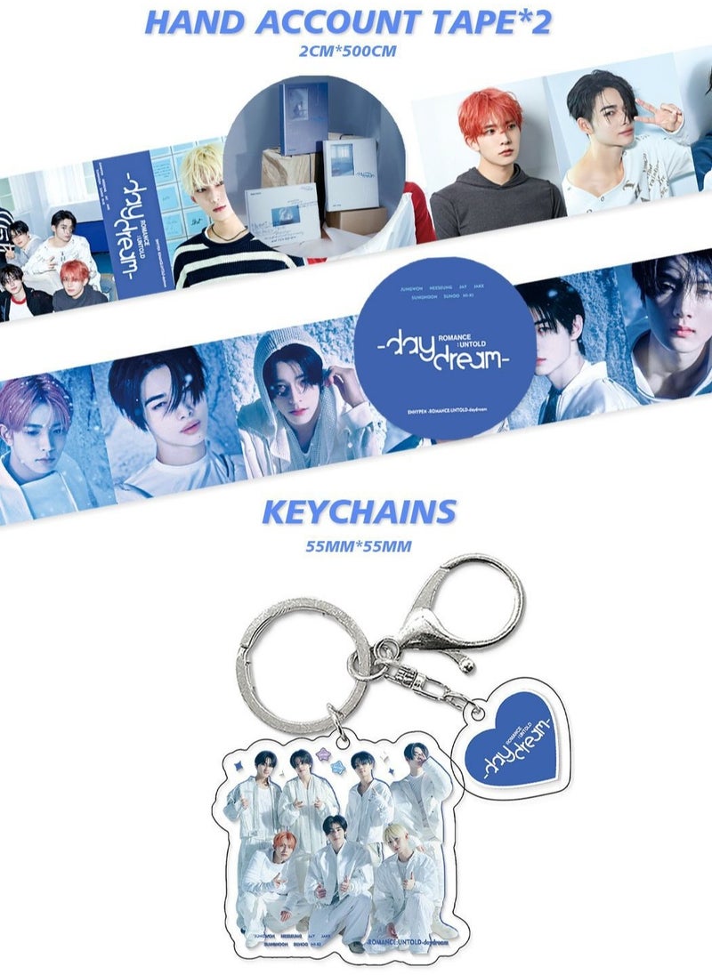 EHOME ENHYPEN Album Daydream Gift Box With Lomo Cards, Acrylic Stand, Hand Account Tape, Keychain, Lanyard, Stickers, Photo Card  - Image 5