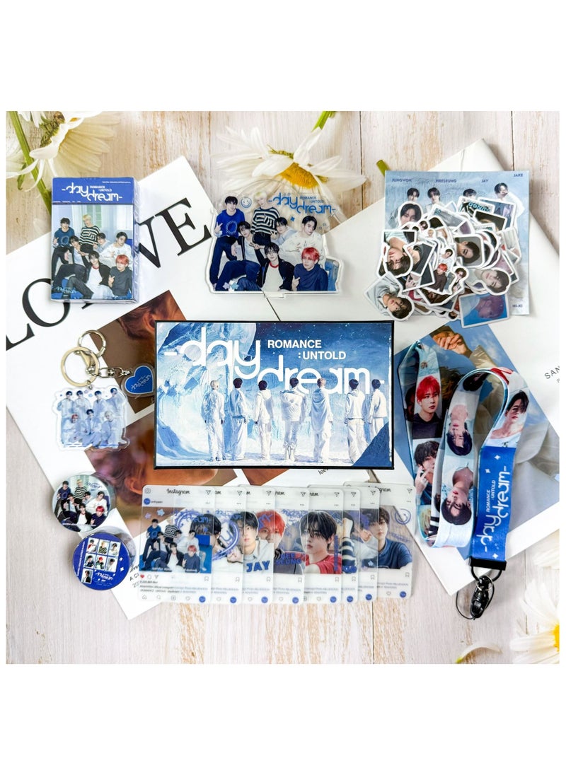 EHOME ENHYPEN Album Daydream Gift Box With Lomo Cards, Acrylic Stand, Hand Account Tape, Keychain, Lanyard, Stickers, Photo Card  - Image 3