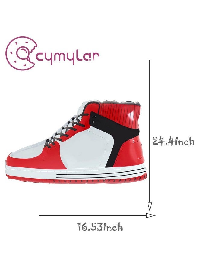 CYMYLAR Basketball balloons sports party supplies basketball shoes balloon basketball snesker shoes balloon for men teen boys birthday party decoration  - Image 2