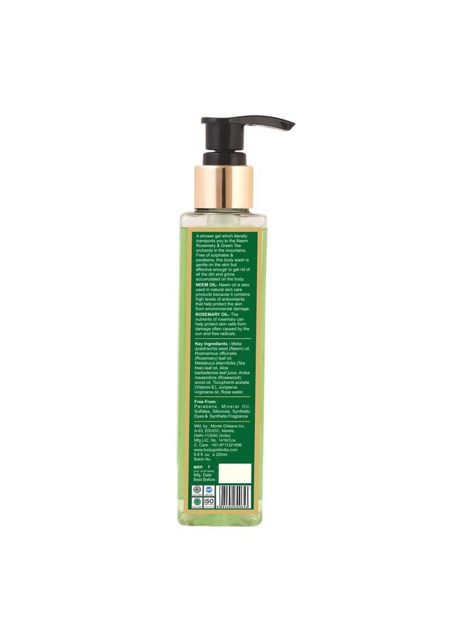 Body Gold Bath & Shower Gel - Neem Rosemary & Green Tea it Gently cleanses the skin,Has a calm and soothing effect,Maintains firmness of the skin,Keeps the skin soft and supple 200ml(SG-02) - Image 3