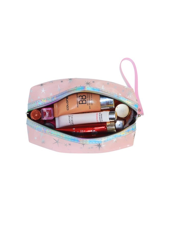 NFI essentials Makeup Pouch Cosmetic Pouch Vanity Case Jewellery Pouch Stationery Pencil Case Travel Organiser Travel Pouch Bag with Detachable Handle - Image 2