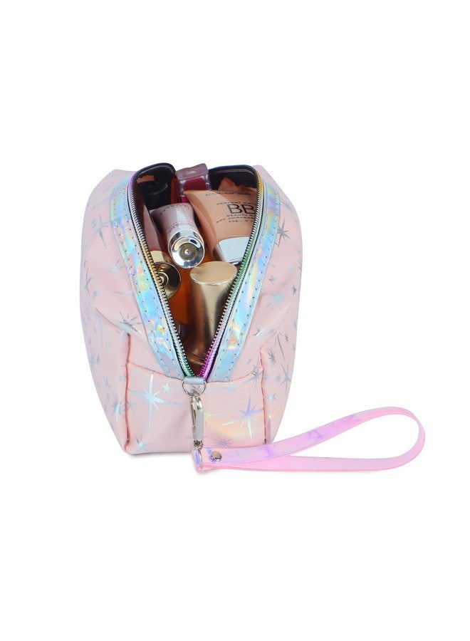 NFI essentials Makeup Pouch Cosmetic Pouch Vanity Case Jewellery Pouch Stationery Pencil Case Travel Organiser Travel Pouch Bag with Detachable Handle - Image 5