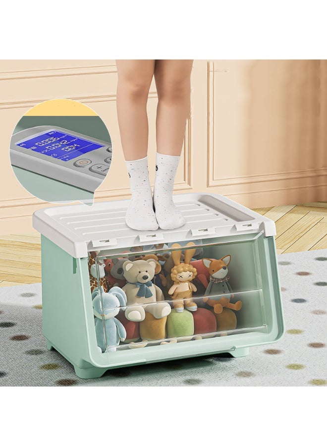  CityRiya-Long منظم تخزين ألعاب الأطفال ، رف كتب الأطفال ، خزانة تخزين الألعاب ، رف تخزين الألعاب مع 3 صناديق تخزين ، خزانة أطفال ، صندوق ألعاب طفل كبير للكتب والملابس ، (أبيض) - Image 5