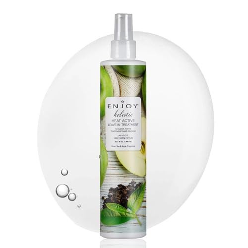Enjoy Holistic Heat Active Leave In Treatment Thermal Damage Protection Curly Wavy Hair 101 Fl Oz