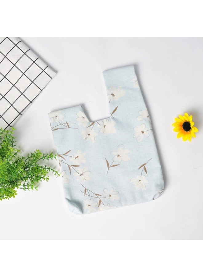 Wrist Bag Cotton And Linen Fabric Small Fresh Coin Purse Walking Bag Key Bag Japanese Style And Style Ins Same Style-Dimensions:Narcissus - Image 1