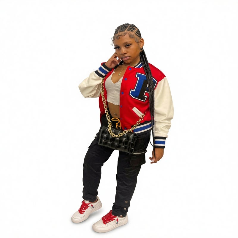 Plus Size Letter Print Stitching Jacket Coat - Image 5