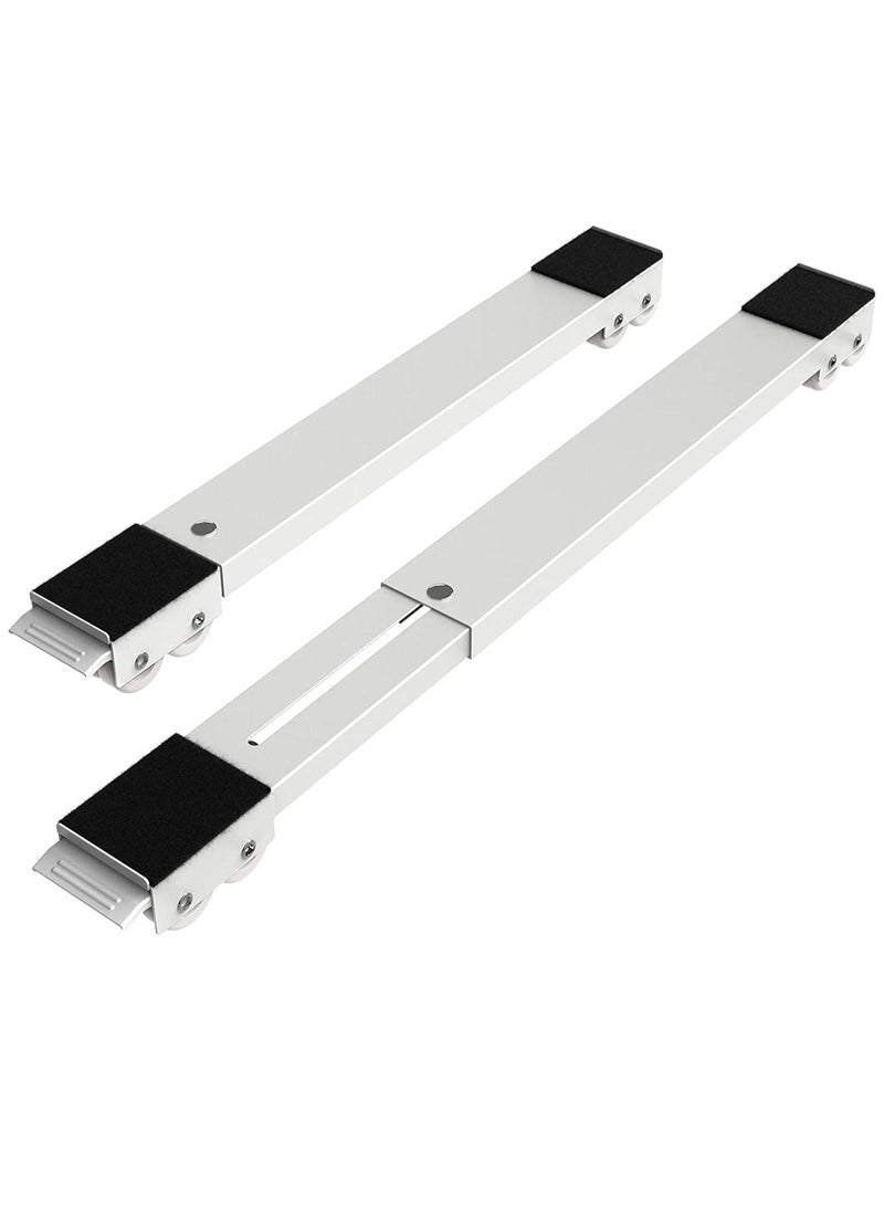 Furniture Dolly Mobile Roller, Extendable Appliance Rollers Mobile Washing Machine Base, Fridge Stand Moving Cart for Washing Machines, Refrigerators, Dryers, Dishwashers, White - Image 1