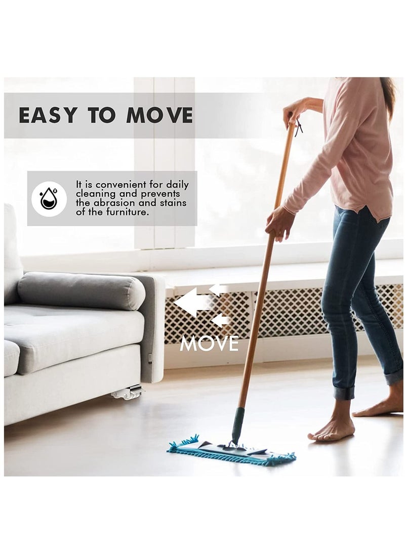 Furniture Dolly Mobile Roller, Extendable Appliance Rollers Mobile Washing Machine Base, Fridge Stand Moving Cart for Washing Machines, Refrigerators, Dryers, Dishwashers, White - Image 4