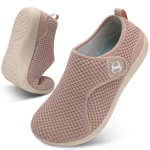 Scurtain Barefoot Minimalist Shoes Womens Cross Training Workout Sneakers Breathable Summer Spring Nurse Shoe Comfy Orange Shoes Casual Wide Walking Shoes Size 10 - Image 1