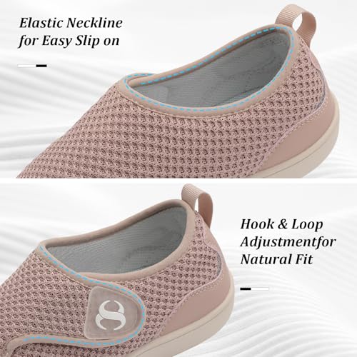 Scurtain Barefoot Minimalist Shoes Womens Cross Training Workout Sneakers Breathable Summer Spring Nurse Shoe Comfy Orange Shoes Casual Wide Walking Shoes Size 10 - Image 3
