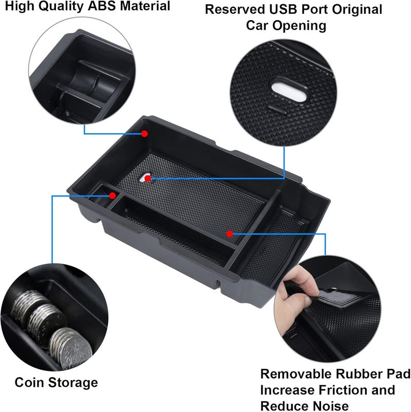 Neepiar Center Console Organizer for 2023-2026 Honda CR-V - ABS Plastic Insert with Coin and Glass Holder - Image 4