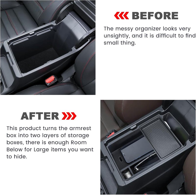 Neepiar Center Console Organizer for 2023-2026 Honda CR-V - ABS Plastic Insert with Coin and Glass Holder - Image 3