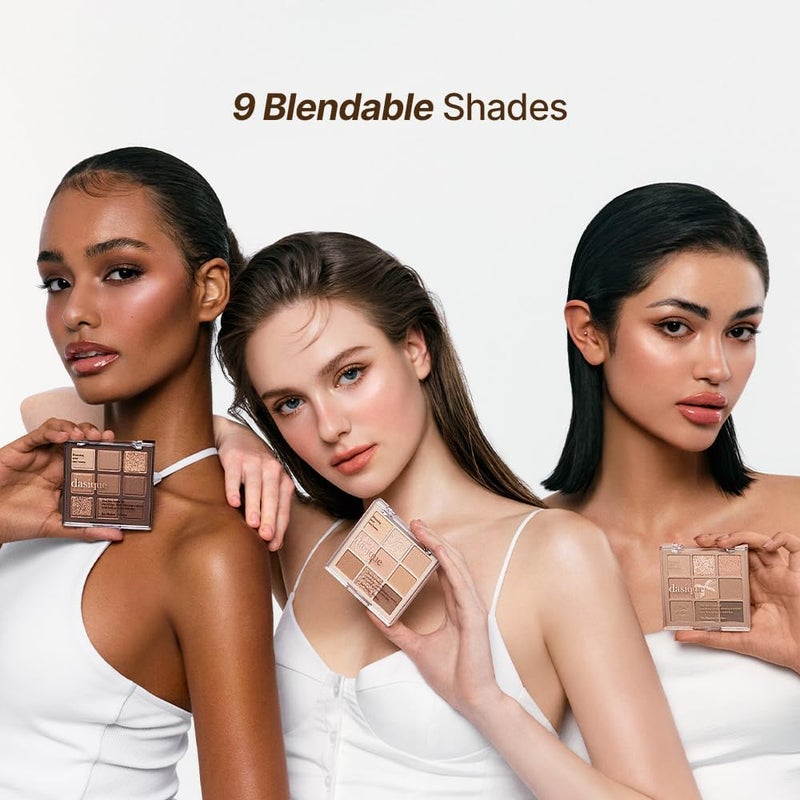 DASIQUE Shadow Palette #11 Chocolate Fudge - 9 Blendable Eye Shadow Shades with Smooth Matte and Shimmer Finishes - Image 2