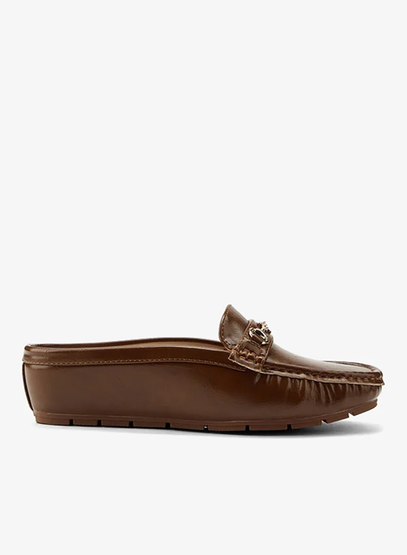 Flora Bella By Shoexpress Horsebit Detail Slip-On Mules