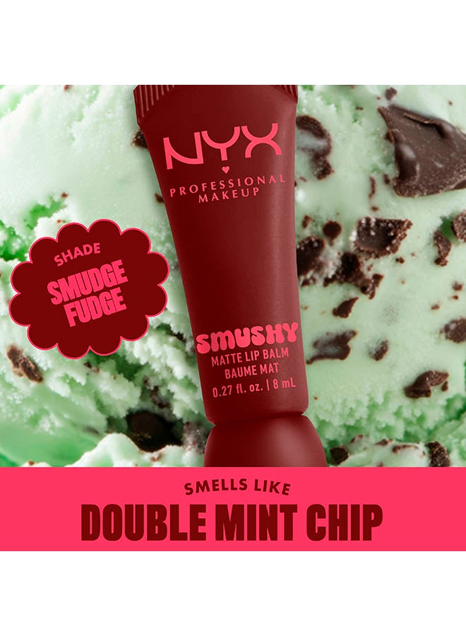 NYX PROFESSIONAL MAKEUP Smushy Matte Lip Balm, Soft Diffused Color, Matte FinishSmudge Fudge - Image 3