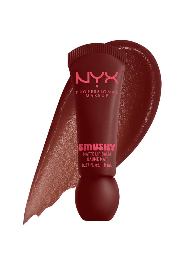 NYX PROFESSIONAL MAKEUP Smushy Matte Lip Balm, Soft Diffused Color, Matte FinishSmudge Fudge - Image 1
