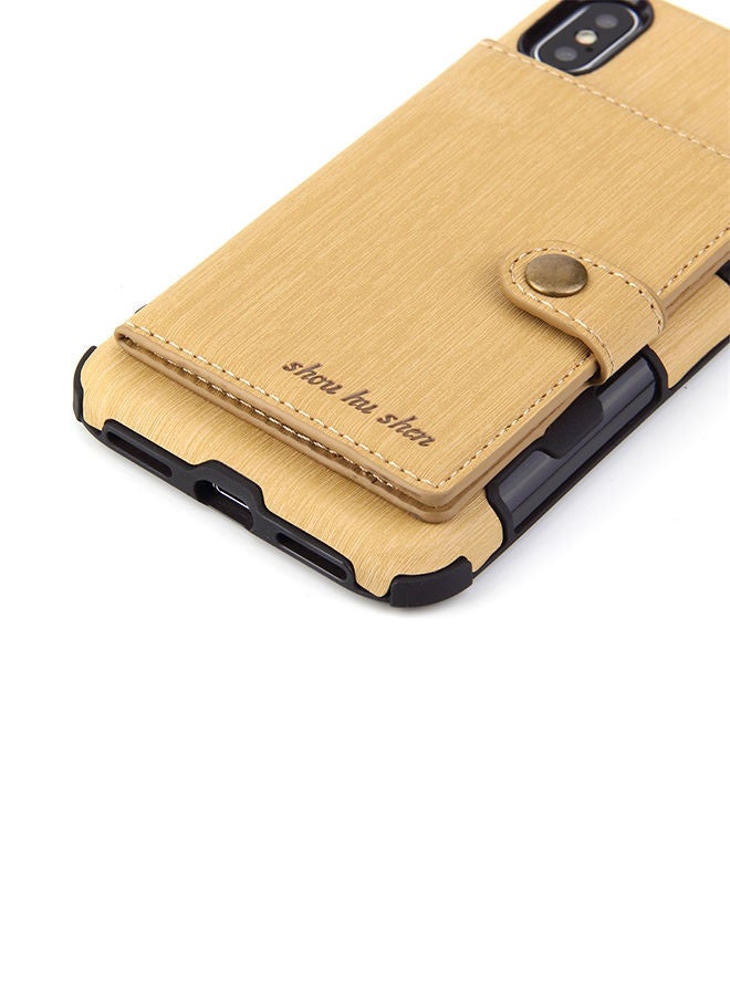 NIBEMINENT Protective Wallet Case Cover For Apple iPhone XS Max Gold - Image 4