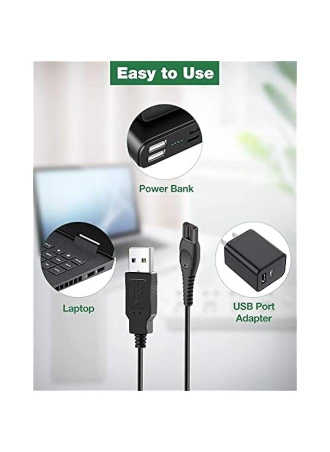 Generic HQ8505 Shaver Charger Cable 5V USB Fit for 3000 5000 7000 Series Norelco HQ8505 mg7750 mg7790 Electric Shaver Replacement Charging Adapter Charging Cord (5V USB)  - Image 5