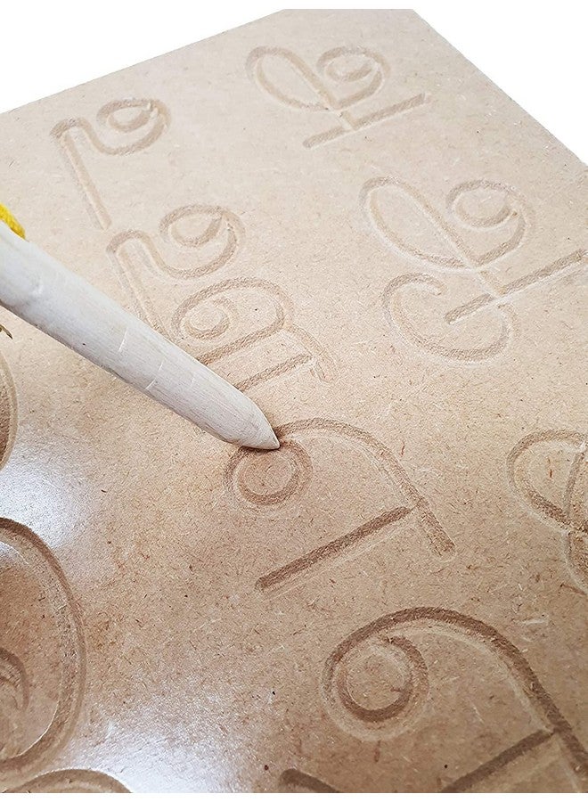 Mojo Toys Wooden Reversible Tamil Writing Alphabet Vowels consonants Tracing Boards Slate with Dummy Pencil Learning Board Games Puzzles Toys for Kids Boys Girls Children Age 2 3 4 Years (Vowel),1 pc - Image 4