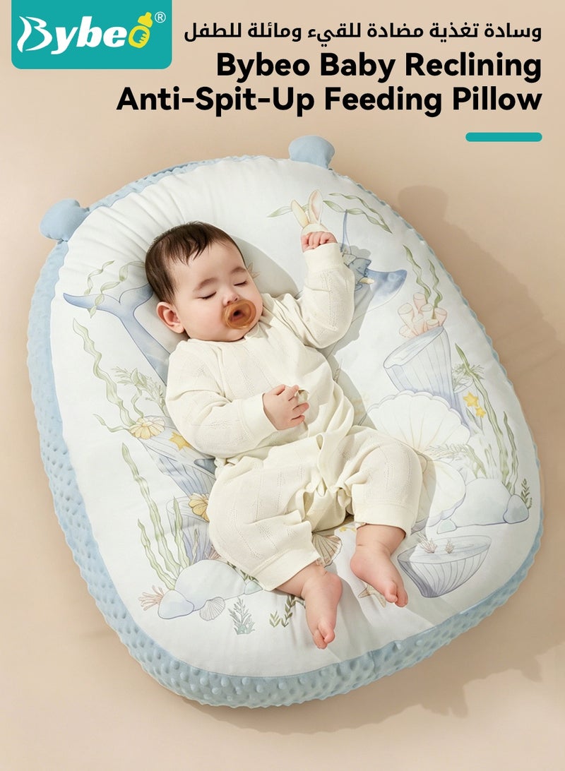 Bybeo Newborn Nursing Pillow, Multifunctional Baby Wedge Pillow, Double-Sided Anti-Reflux Baby Lounger, Baby Feeding Support Pillow for Bottle & Breast Feeding - Image 2