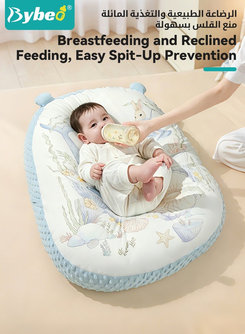 Bybeo Newborn Nursing Pillow, Multifunctional Baby Wedge Pillow, Double-Sided Anti-Reflux Baby Lounger, Baby Feeding Support Pillow for Bottle & Breast Feeding - Image 5