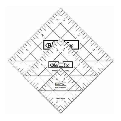 Bloc Loc Half Square Triangle Ruler Set 10cm - 3.8cm 6.4cm,8.9cm, Acrylic Ruler - Image 2
