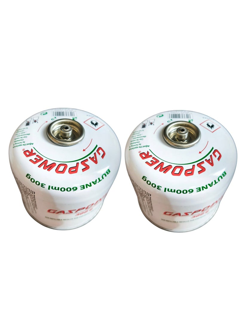 GASPOWER 2 Pieces of Butane Gas for Portable Stove 300g Cylinder - Image 2