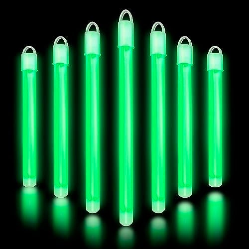 Glow Fever Glow in The Dark Sticks  100 ct 6 Glow Sticks Bulk Party Pack with End Caps  Lanyards  Glow Party Favors for Concert Festival  Wedding Neon Light Sticks by Party Dragon Green - Image 1