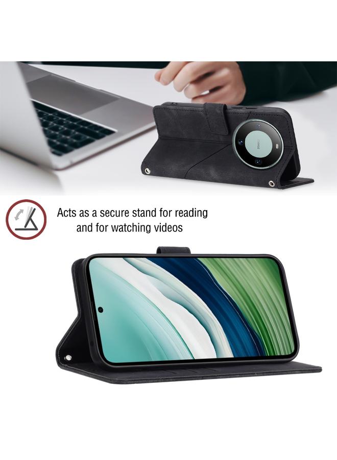 Zaboon Case For Huawei Mate 60 Skin Feel Embossed Leather Phone Case - Image 4