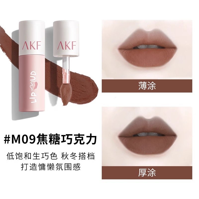 Akf Lip Mud Lip Glaze – Whitening Lipstick for Women, Natural Color - Image 1