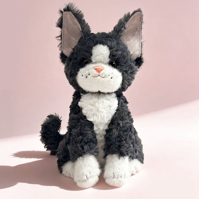 Lifelike Sitting Cat Plush Stuffed Animal Toy for Kids, Sleep Companion - Image 2