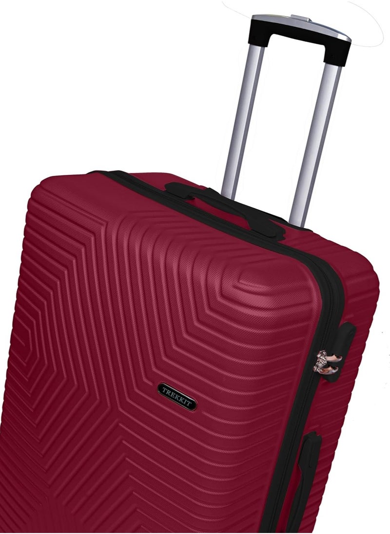 TrekKit Lightweight Checked Suitcase Luggage Trolley - Hardshell Suitcase for 30kg Spinner Luggage for Travel | ABS Material with 4 Spinner Wheels (Red, 28 Inches (71 cm)) - pzsku/Z7F5D53E0D4ED2455CC90Z/45/_/1737590175/b86c8b80-ae4c-49c3-bc70-2ad97b27c82b