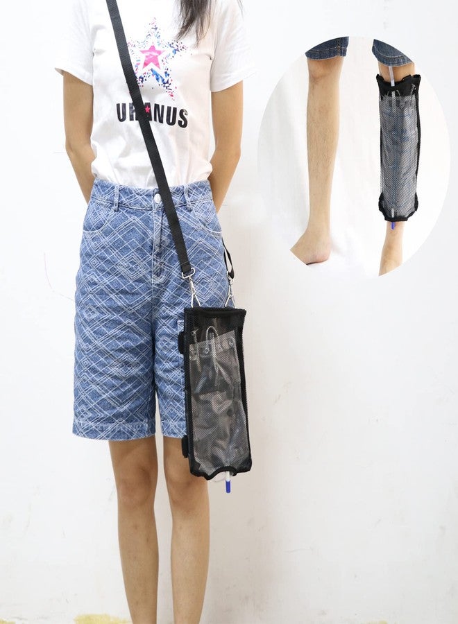 DOPHO 2000ML Urine Bag Holder Catheter Abdominal Drainage Bag Holder with Shoulder Leg Straps Mesh Inspection Window for Bladder Kidney Ostomy Patients Home Travel Wheelchair - Image 1